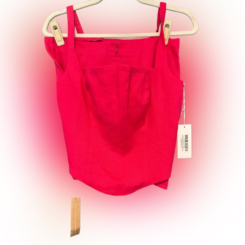 Vibrant Pink Set- Sleeveless Top and matching skirt.